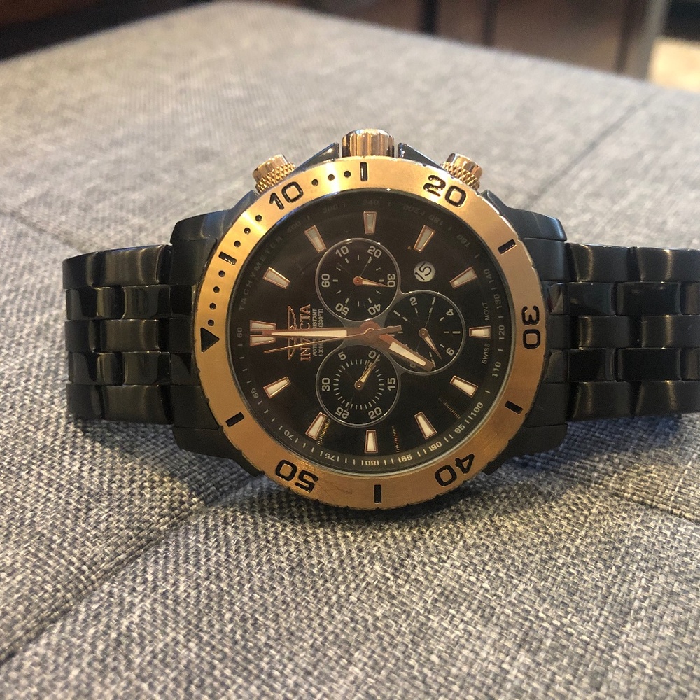 Invicta- 6791 pro diver collection - black ion pla